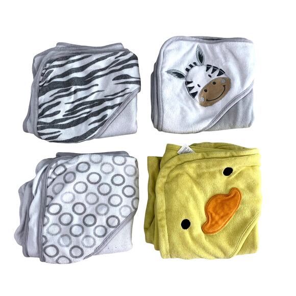 Carter's Hooded Baby Towels Pack of 4 - Picture 1 of 9